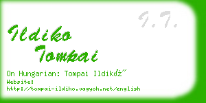 ildiko tompai business card